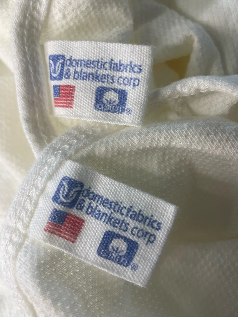 Vtg Domestic Fabrics Made in USA 100% Cotton Thick Waffle Fitted Bassinet Sheets